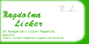 magdolna licker business card